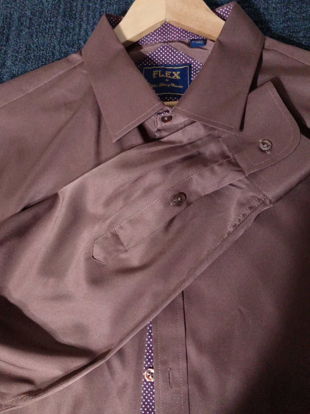 FLEX Men's Brown Dress Shirt